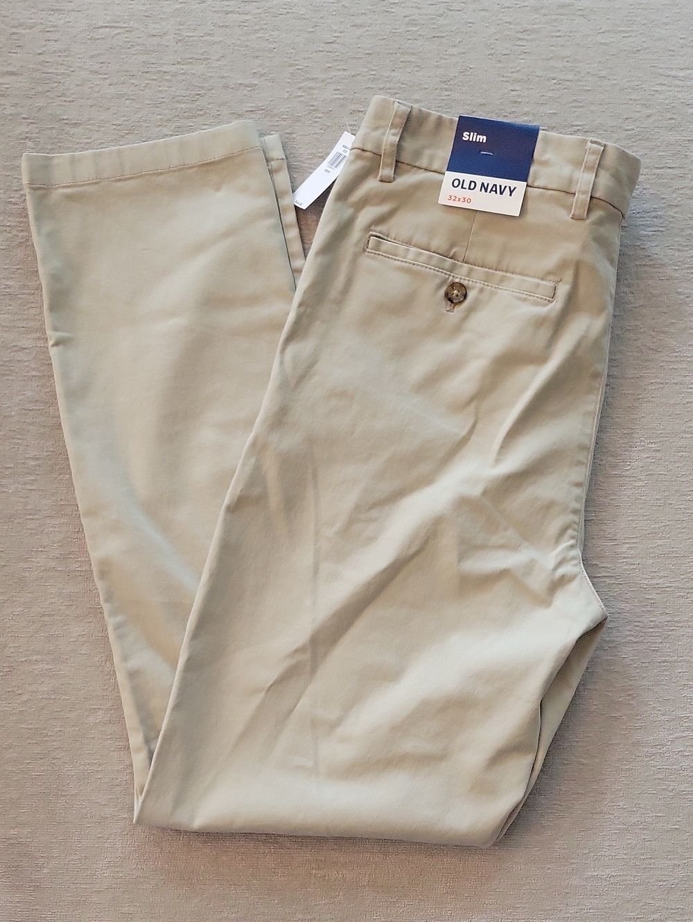 Old Navy Khaki Slim Pants 32 X 30 NWT